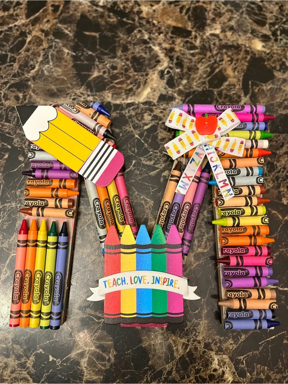 Teacher Gift Crayon Decoration